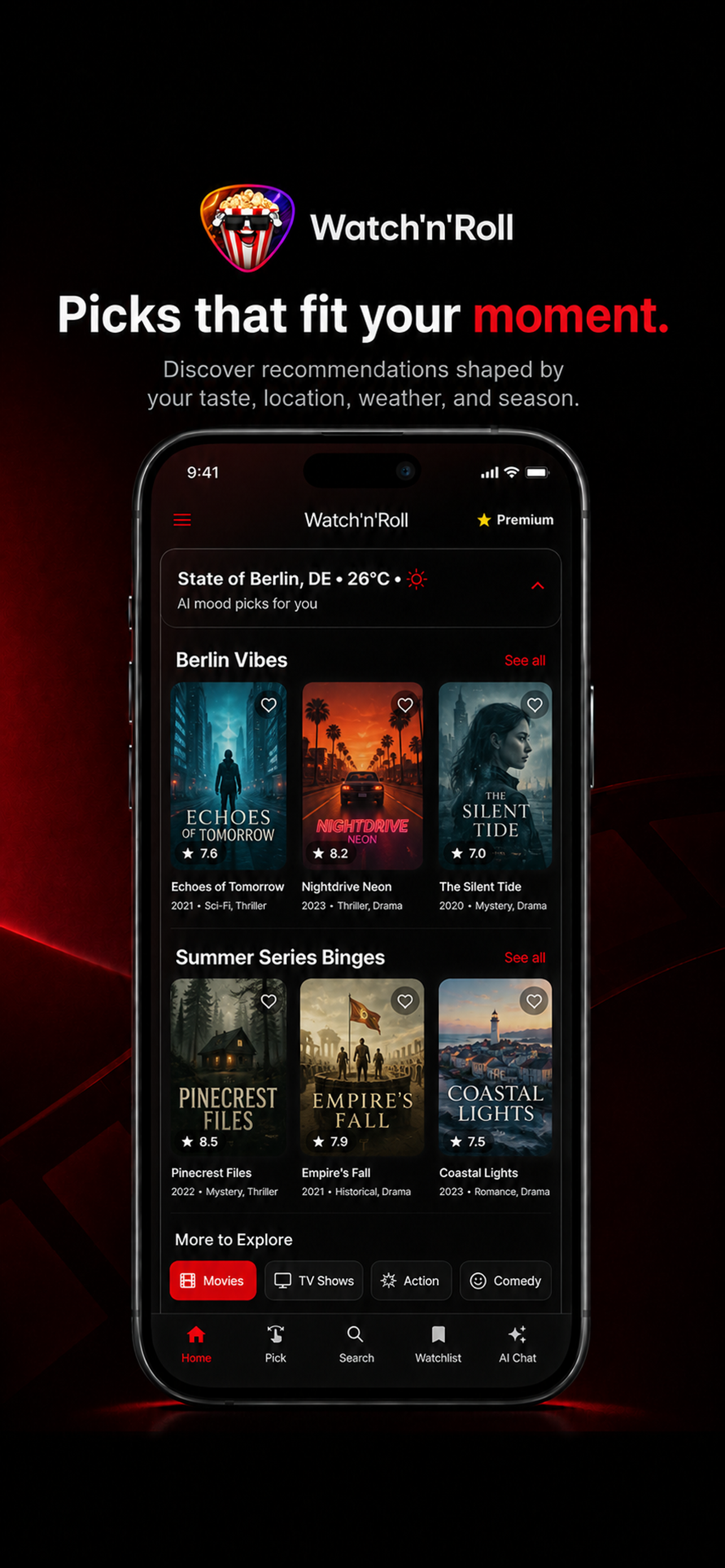 Watch'n'Roll contextual and personalized recommendations
